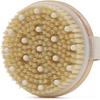 Exfoliating Body Brush, Massage Brush for Body, Exfoliation and Anti-Cellulite, Soft Massage Nodes, 100% Natural Bristles, 11x11cm, Brown