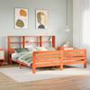 Solid Wood Bed without Mattress Wax Brown 200x200 cm Pine Wood