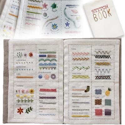 DIY Stitch Book, Stitch Sample Book with Embroidery Stitch Name, Enhance Your Crafting Skills, Embroidery Stitches Book for Beginners