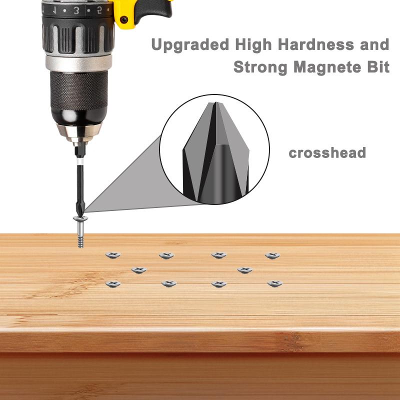 6pc/12pc magnetic anti slip cross screwdriver head S2 alloy steel Hex Shank impact drill bit wind batch electric tool accessory