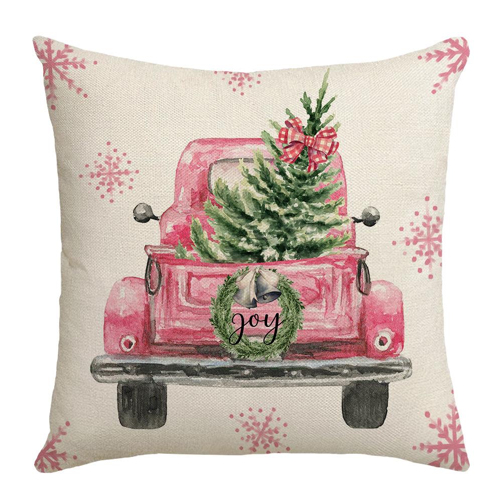 

Linen Pillow, Sofa Pillow Cover, Car Waist Protector, Bedside Cushion Cover, Nap Cartoon Christmas Pillow Cover 45 * 45Cm (excluding pillow core)