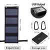 Solar Panel USB Charging Folding Bag Outdoor Camping Mobile Phone Folding Battery Charging Board 5V10W20W