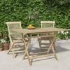 VidaXL Folding Garden Table Grey 120x70x75 Cm Solid Teak Wood 362763
