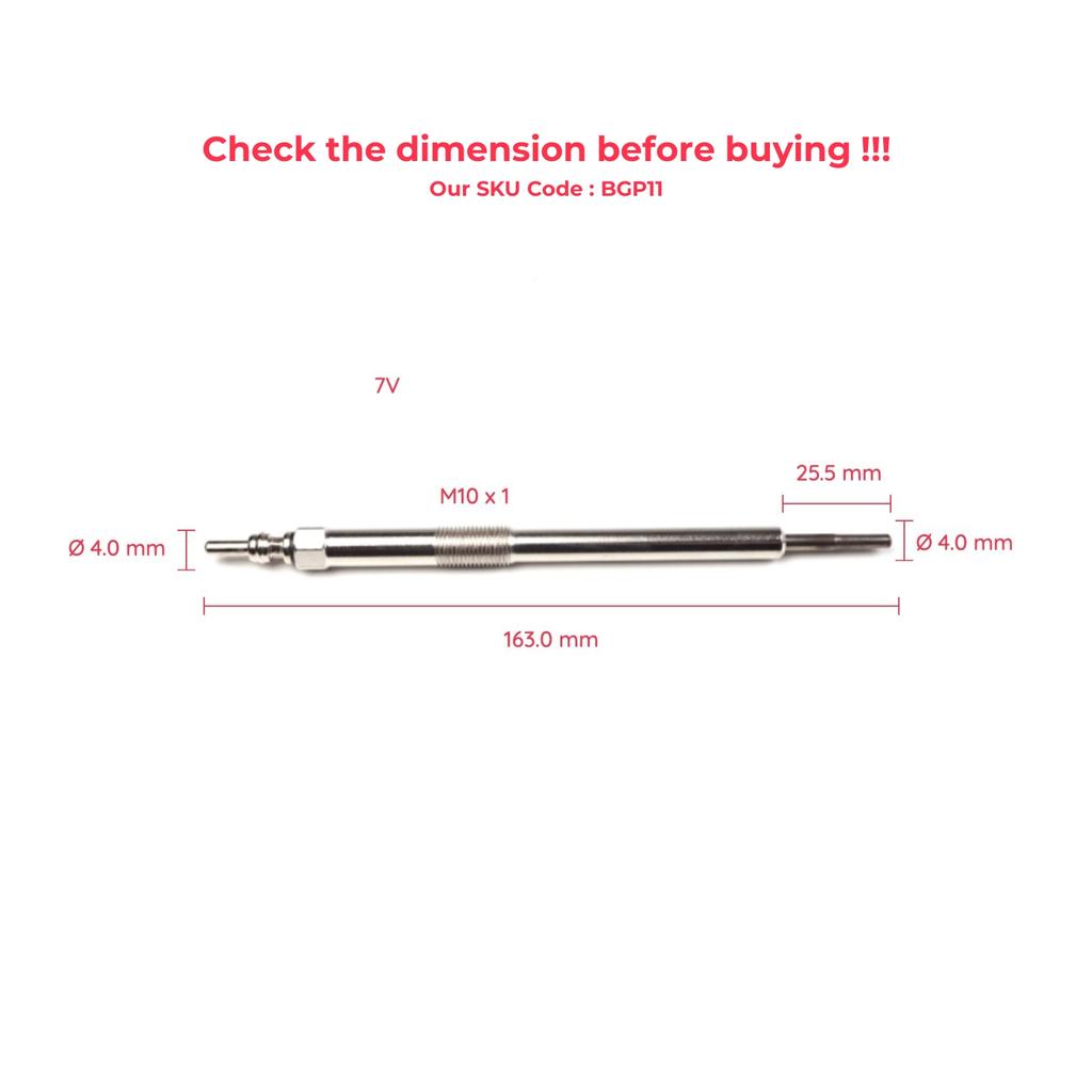 BGP11 1 Piece Heater Glow Plugs GX3164 0 250 603 001 for Vauxhall Opel Nissan Renault