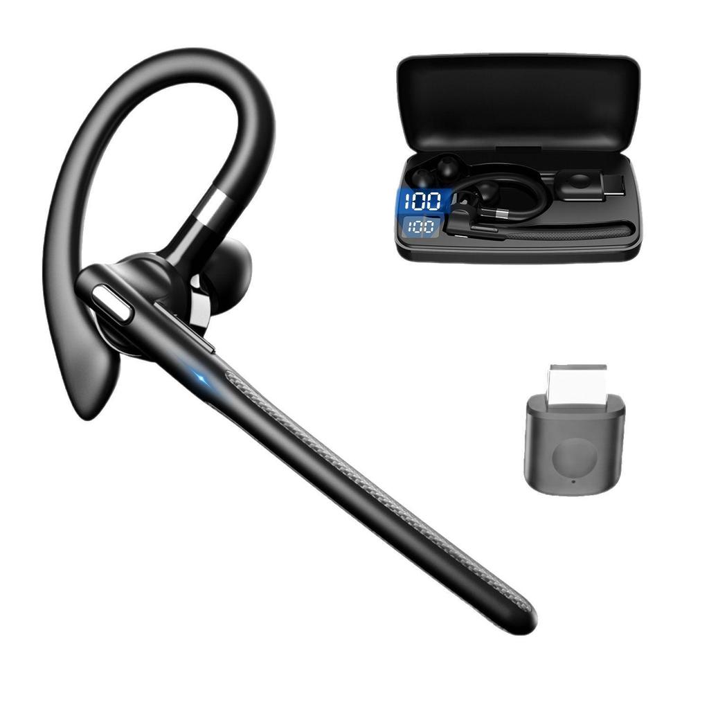 Noise-Cancelling HD Bluetooth Business Earphone - Single Ear Clip-on