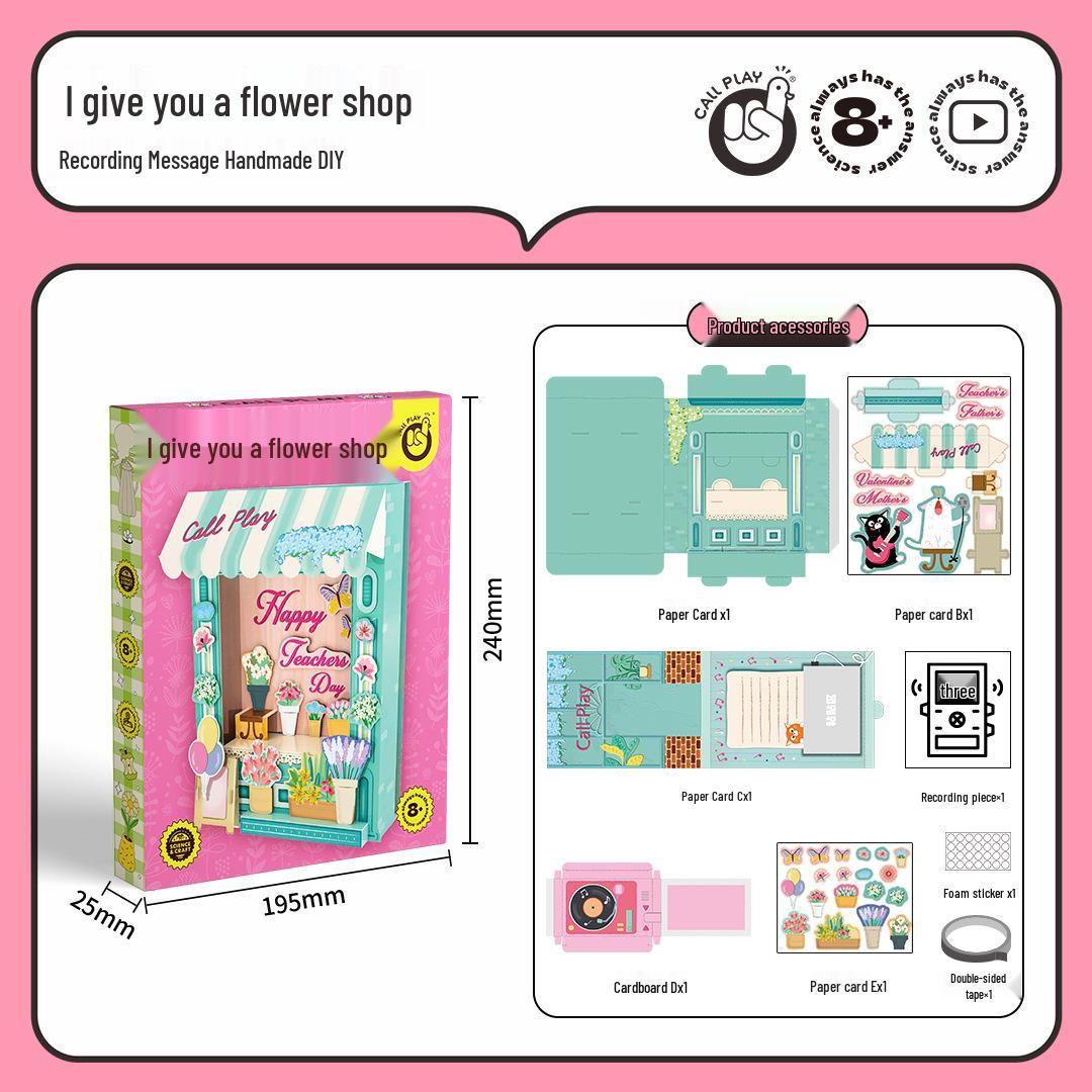 

Ke Da Duck Teacher s Day Handmade Greeting Card Kit with Recording Feature