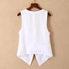 Plus Size V-Neck Sleeveless Vest Cardigan - Spring/Summer/Autumn