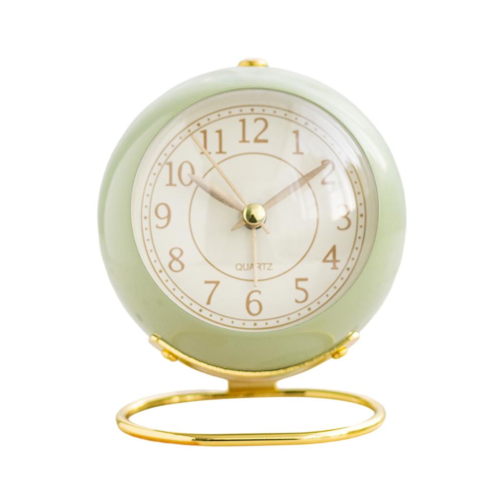 Metal Alarm Clock Creative Silent Children's Electronic Alarm Clock Simples Living Room Bedroom Student Night Light Timing Clock
