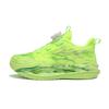 2026New children's rotating buckle sports shoes, boys' racing running shoes, fluorescent green mesh, breathable, for middle and large-sized children