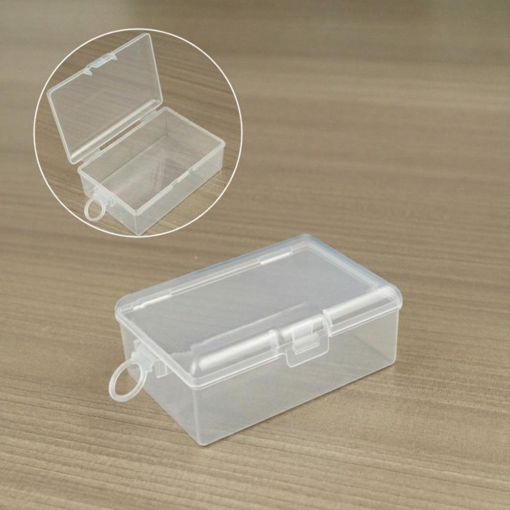 Flip Cover Transparent Storage Box Rectangle Sewing Storage Box  Jewelry Storage