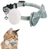Adjustable Locator Holder Collar Bow Tie Cat Collar Bow Tie Pet Collar With Bell for Airtag Pet Cat