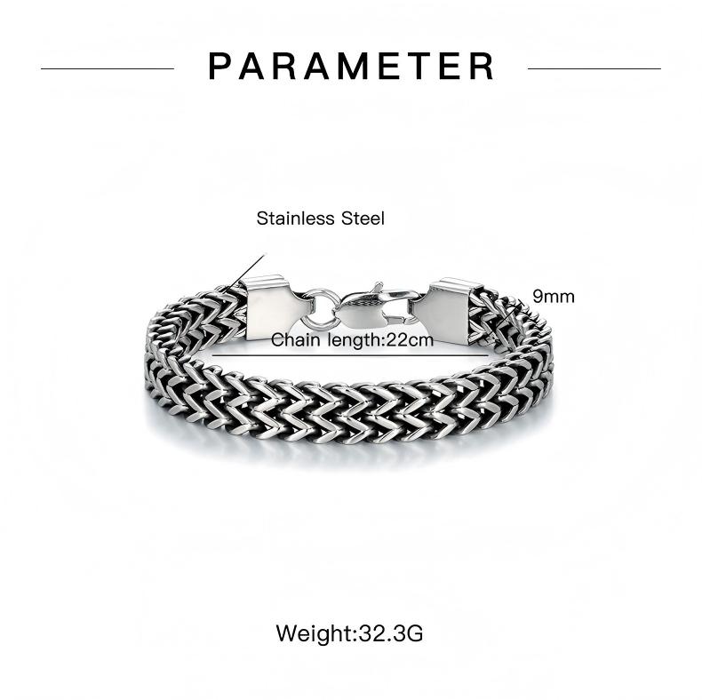 Good Cuban Link Bracelets Retro Unique Bracelet Men Daily Versatile Stainless Steel Jewelry Made In China ALN25123158