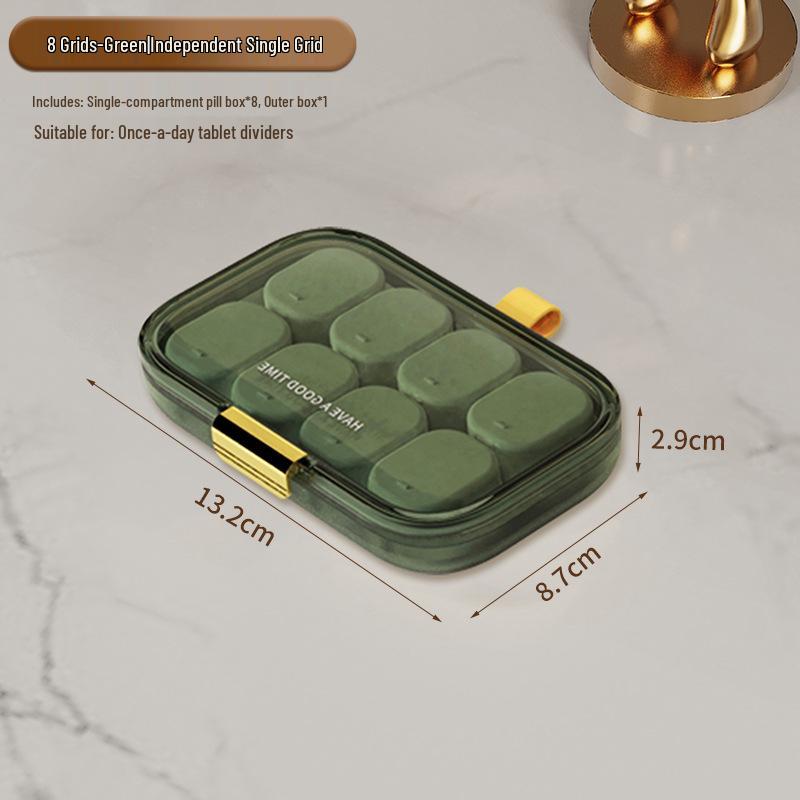 Portable Weekly Pill Organizer: Large Capacity, Sealed, Three Times Daily Dispenser, Travel-Friendly Medication Box.