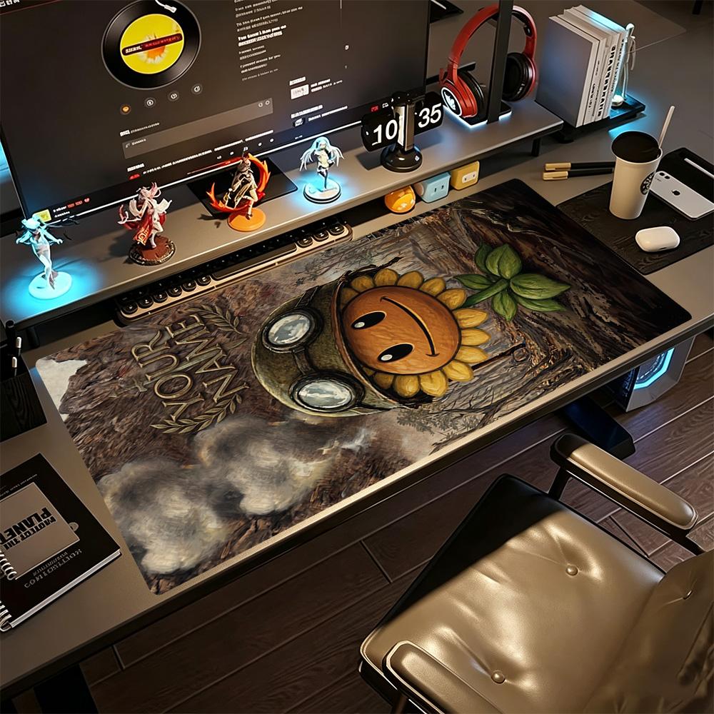 Plants Vs. Zombies Customize Text Mouse Pad Desk Mat Study Desk Mat Non-Slip Rubber Bottom Office and Gaming Desk Decoration