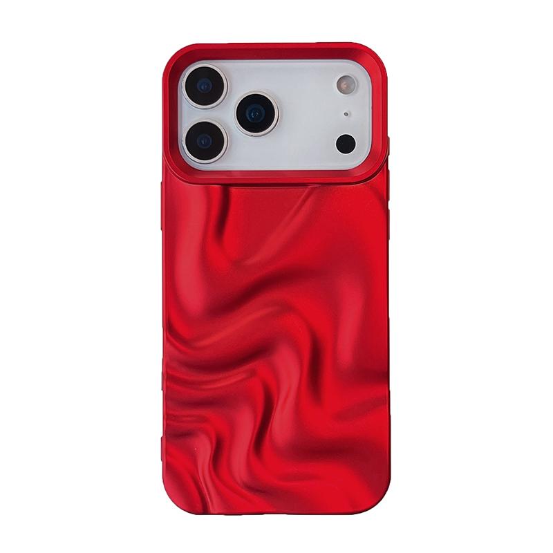 

Christmas Red Stereoscopic Water Ripple Phone Case For iPhone 17 Pro Max Air 11 12 13 14 15 16 Pro Max Shockproof TPU Back Cover iPhone 15 Pro