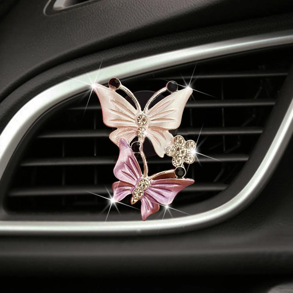Deodorante Farfalla Car-styling Profumo Auto Odore Naturale Climatizzatore Farfalla Diamante Decorazione Aromaterapia Clip