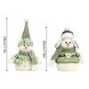 Cozy Green Christmas Snowman Doll Soft Sherpa Exquisite Knitted Gnome Doll Christmas Decorations Home Xmas Tree Decor New Year
