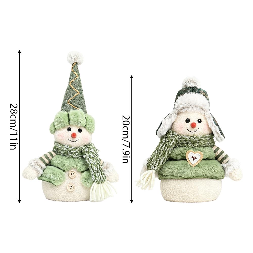 Cozy Green Christmas Snowman Doll Soft Sherpa Exquisite Knitted Gnome Doll Christmas Decorations Home Xmas Tree Decor New Year