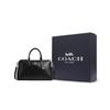 Coach Georgia 35 Gold Logo Zipper Closure Patent Leather Shoulder Crossbody Tote Bag Large Women handbags Black CV942-SVBK
