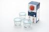 Yoshikawa 3-Point Locking Glass Storage Containers, Mini Round, 150ml, Set of 3, Gift Wrapping Available, SJ2719
