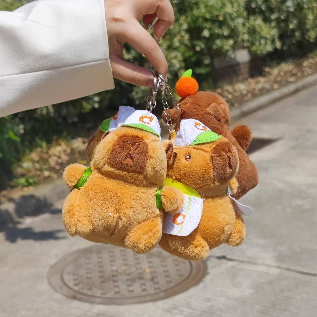 Baseball Jersey, Kapibala Sport, Capybara, Small Rabbit Fur, Plush Toy, Accessory, Pendant, Couple Keychain Gift
