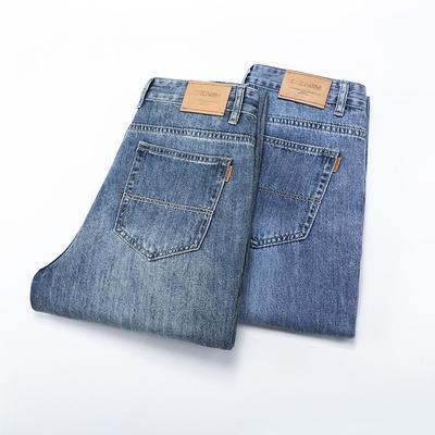 Jeans Herren Locker Business Straight Sommer Weites Bein Große Größe Stretch Mittelalterliche Freizeithose