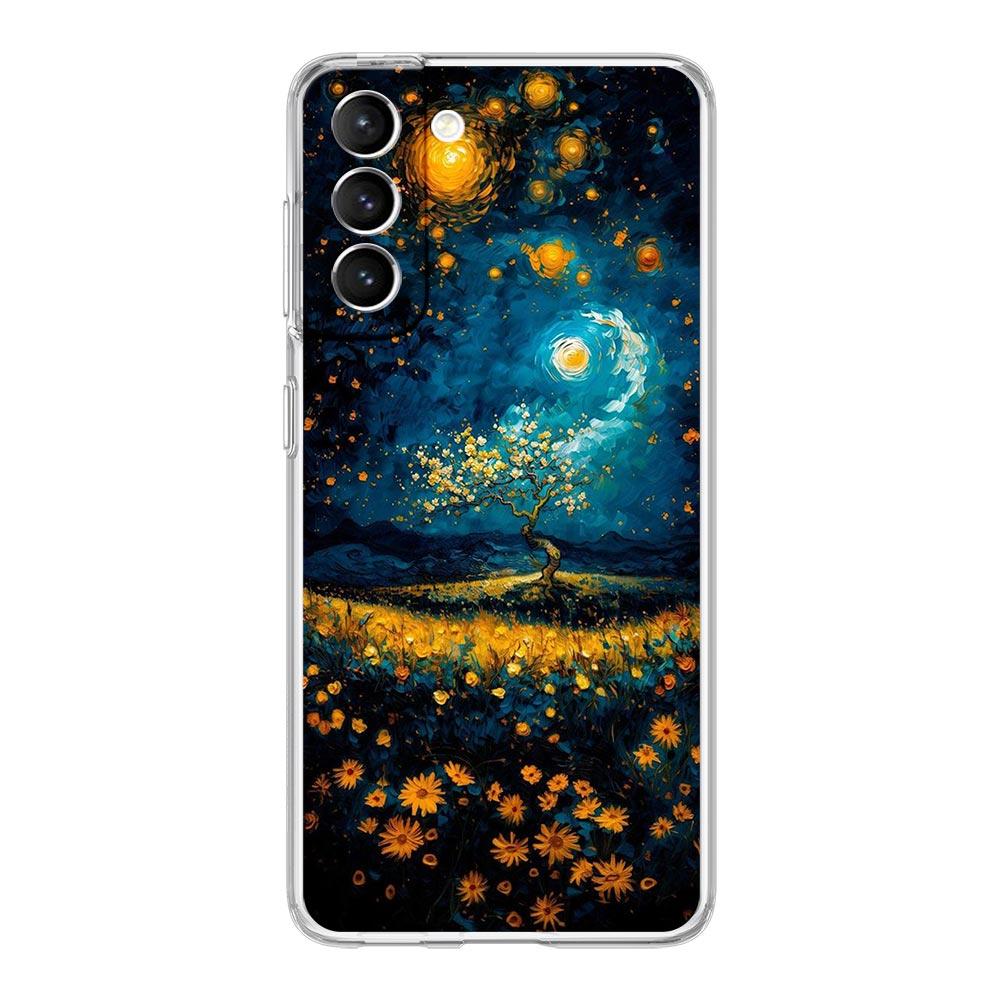 Starry Night Van Gogh Phone Case For Samsung Galaxy S24 S23 S22 S20 Ultra S21 FE 5G S10 S9 Plus S10E S8 Silicone Clear Cover