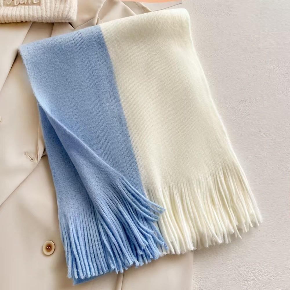 Windproof Long Wool Tassel Scarf Korean Style Winter Neckerchief Women Cashmere Scarf Student
