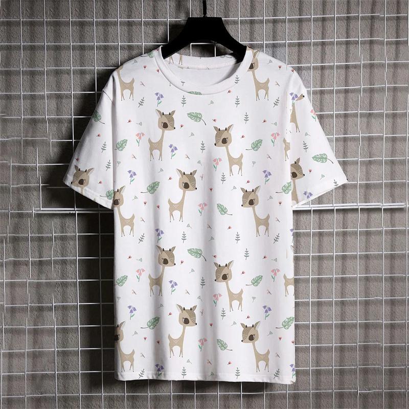 Fashion Cartoon Graphics T-shirt Summer Casual Short Sleeve O Neck Colorful 3D Printed T Shirt Mens Streetwear Oversized Tees