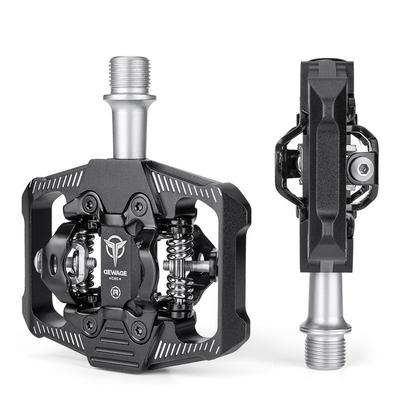 Double-sided Clip Pedals MTB Pedals Cycling Pedals with Cleats Replacement For SPD Mountain Bicycle