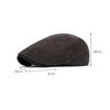 Men's Beret Autumn Winter Velvet Warm Cap British Vintage Corduroy Forward Cap Painter's Hat