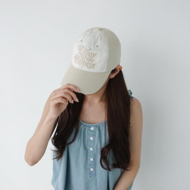 Resefer Embroidery Women s Y2K Wide Hat Two-Tone beige