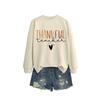 Womens Oversized Cotton Hoodie Loose Fit Winter Sweatshirt With Printed Design Casual Daily Wear