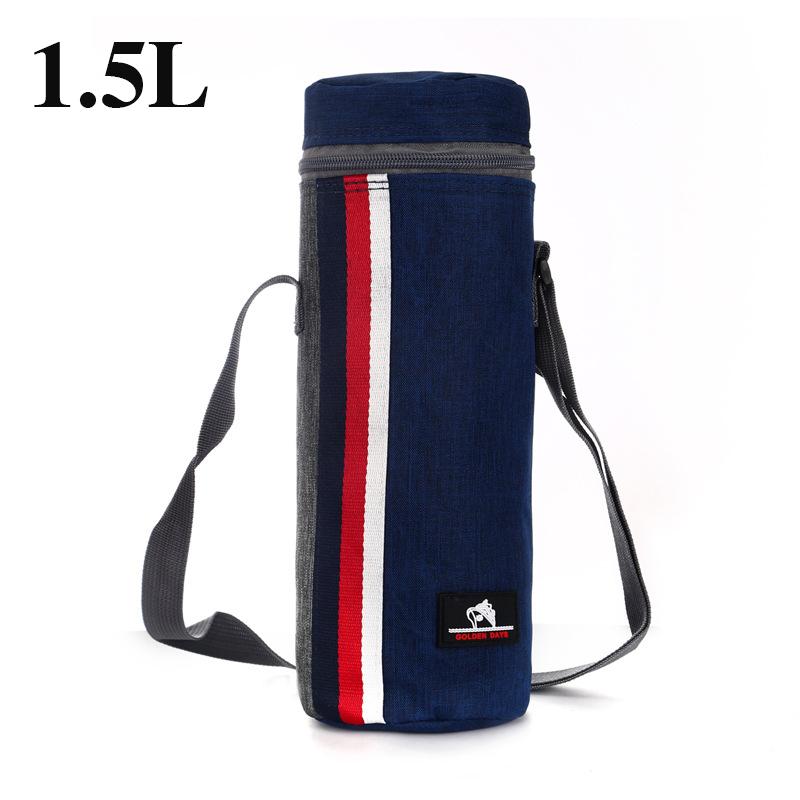 2L Portable Oxford Cloth Circular Insulated Bottle Cooler Bags Camping Accessories Insulated Water Bottle Bag