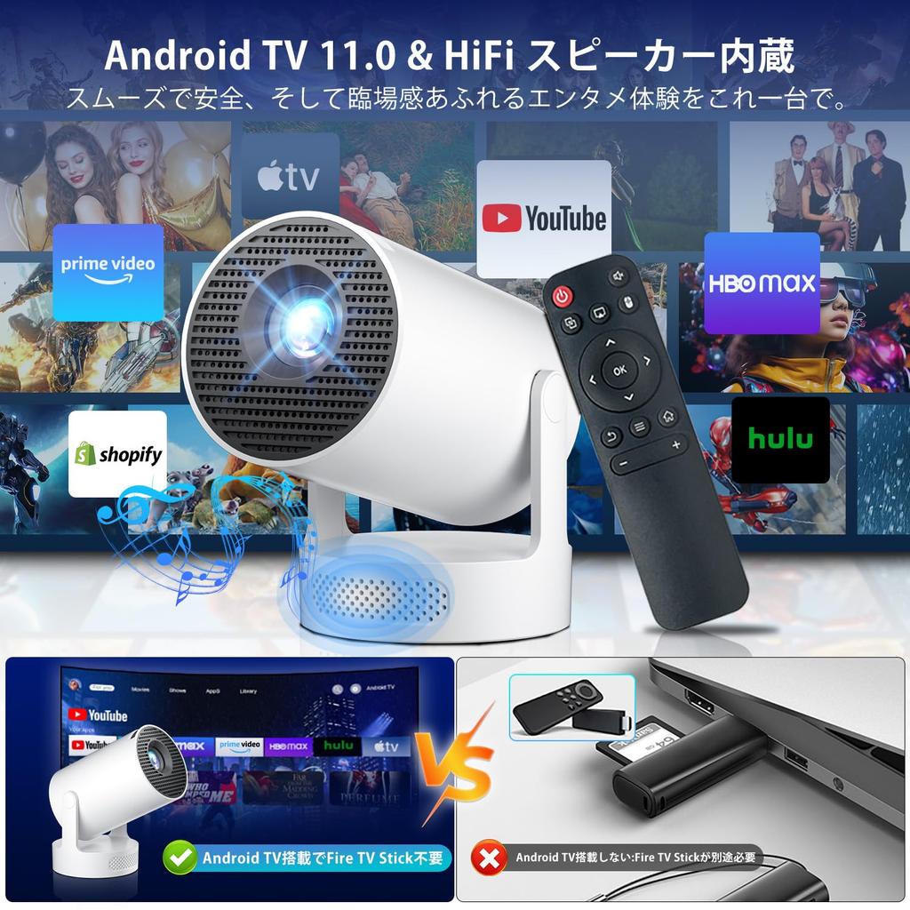 SALANGE 2025 Latest Home Projector Bluetooth Compact and HD Image Quality 1080P 4K High Automatic Keystone HiFi Compatible with and Game Home Use