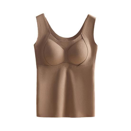 Thermal Tank Top for Women Sleeveless Underwear Top Padded Camisole Undershirt Winter Warm Base Layer for Cold Weather