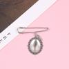 Wedding Bouquet Photo Charm Diy Pin Brooch Lacy Frame Charm Oval Picture Frame