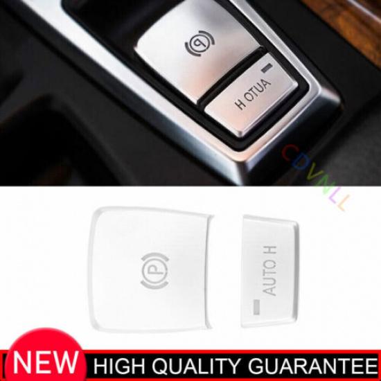 Car Electronic Handbrake Switch Cover Trim For BMW X5 E70 2008-2013 Silver Steel
