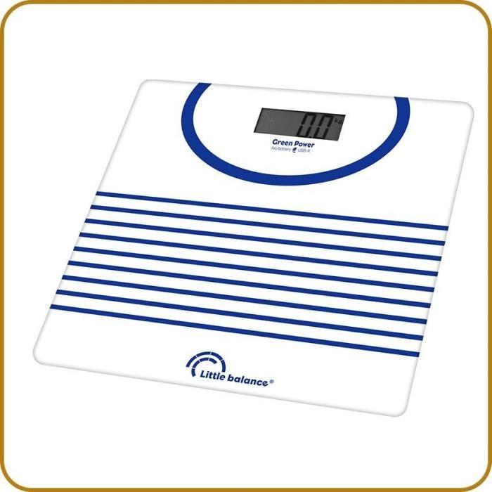 Pèse-personne - LITTLE BALANCE - 8655 - USB-réparable - 180 kg / 100 g - Marinière