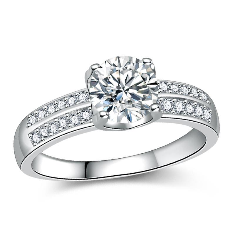 Lindon Clasic din aliaj de cupru Inel cu zircon Bijuterii pentru dama Cadou de petrecere de promisiune de nuntă