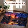 Custom Name Crystal Velvet Rug,Naruto Comfortable Anti Slip Floor Mat For Room Decoration