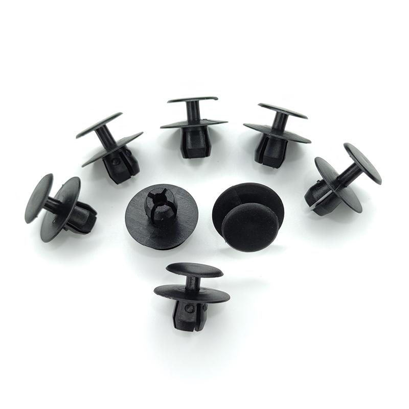 50Pcs Car Bonnet Hood Ulation Pad Fixing Clips Plastic Rivet For Mercedes-Benz 8mm Trim Clips  A 1239900292 Push Type Buckle