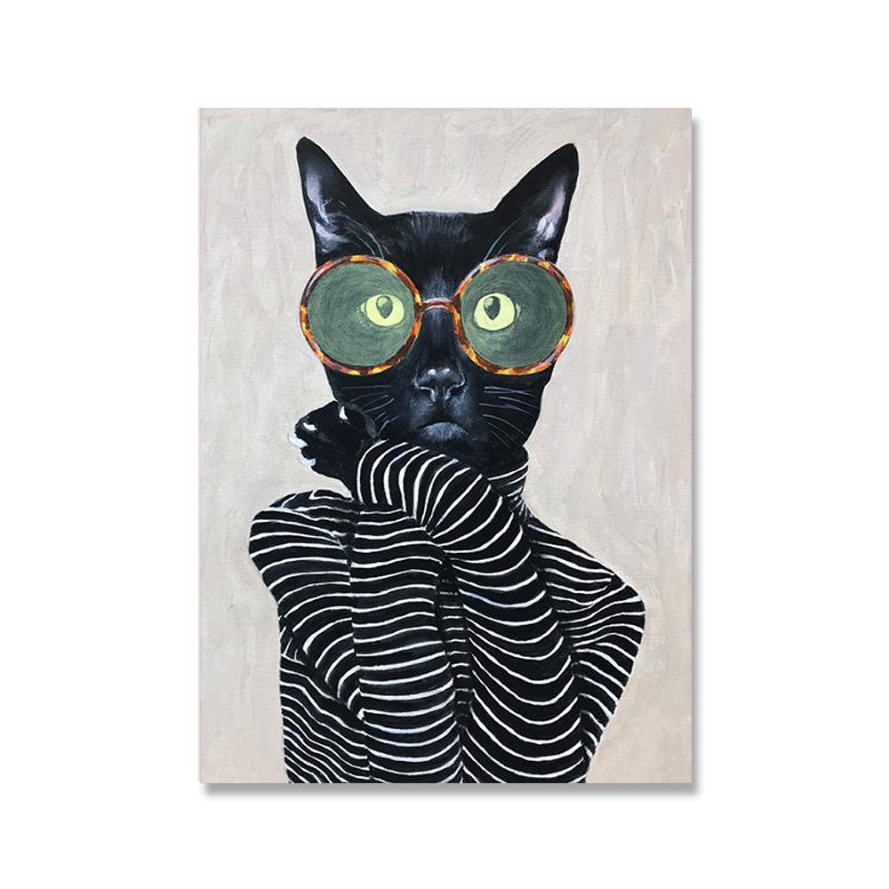 Animals Canvas Painting Elephant Cat Rabbit Zebra Illustration Print Wall Art Home Decor Wall Hanging Funny Poster And Prints No Frame