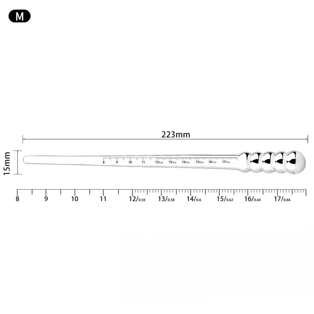 Unisex Urethral Expansion Urethral Rod Stainless Steel Metal Prostate Massager Penis Plug Sex Toy for Man Sounding