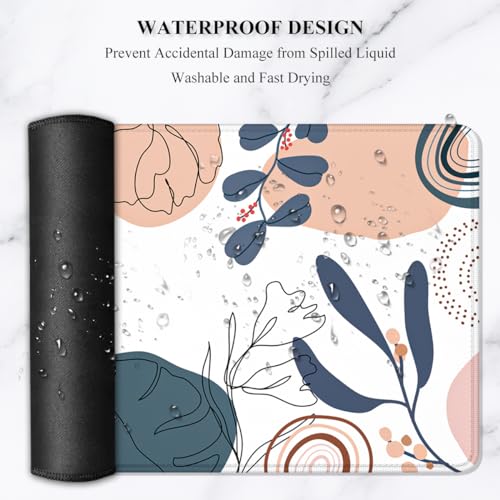 Extended Mouse Pad 300x800mm Boho Desk Mat   Thick Rubber Surface for Gaming