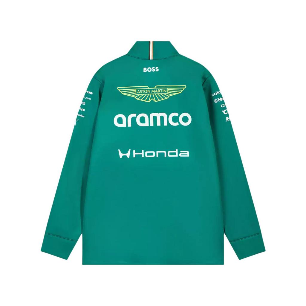 Puma Replica Amf1 Aston Martin Team Edition Fan Soft Shell Sports Warm Zip Long Sleeve Jacket Unisex jackets 713885-01