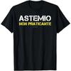 Funny Alcohol T Shirt Letters Astemio Non Praticante Vintage Unisex Top For Everyday Wear Homme Soft Stretched Graphic