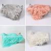 CALIDAKA Baby Photo Props Blanket, Newborn Faux Fur Photography Basket Stuffer Rug, Beanbag Background Backdrop Mat (4#,White)