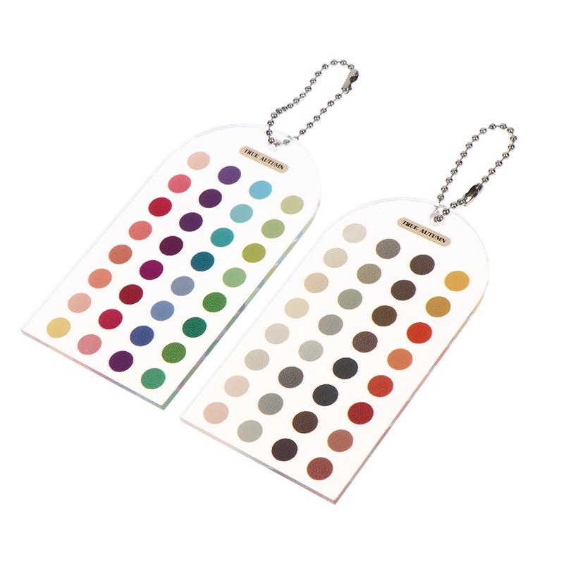Soft Summer Autumn Double-sided Color Cards 24 Circular Color Blocks Cost-effective Color Tool for Art Student Color Learning A4