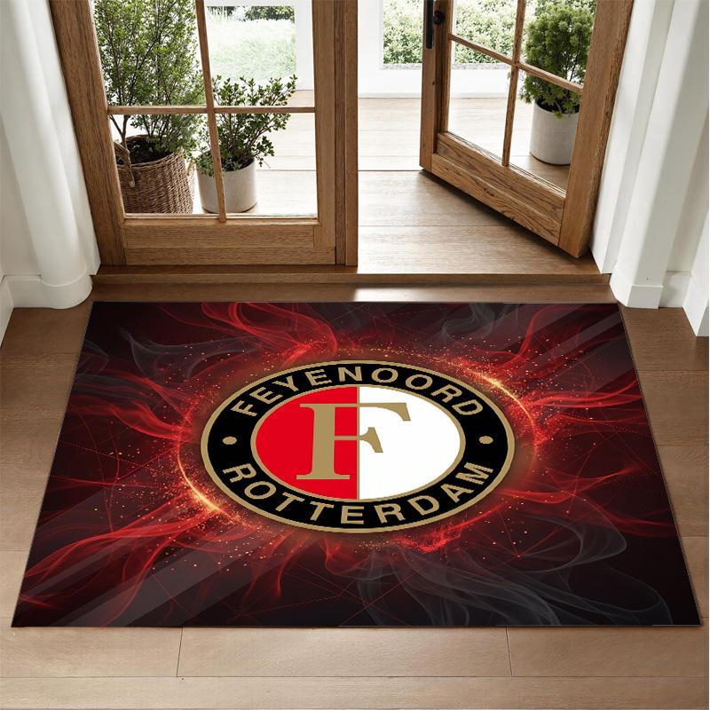 Tappeto in Velluto Cristallo Design Feyenoord Tappetino Decorativo Morbido per Camera da Letto Ingresso